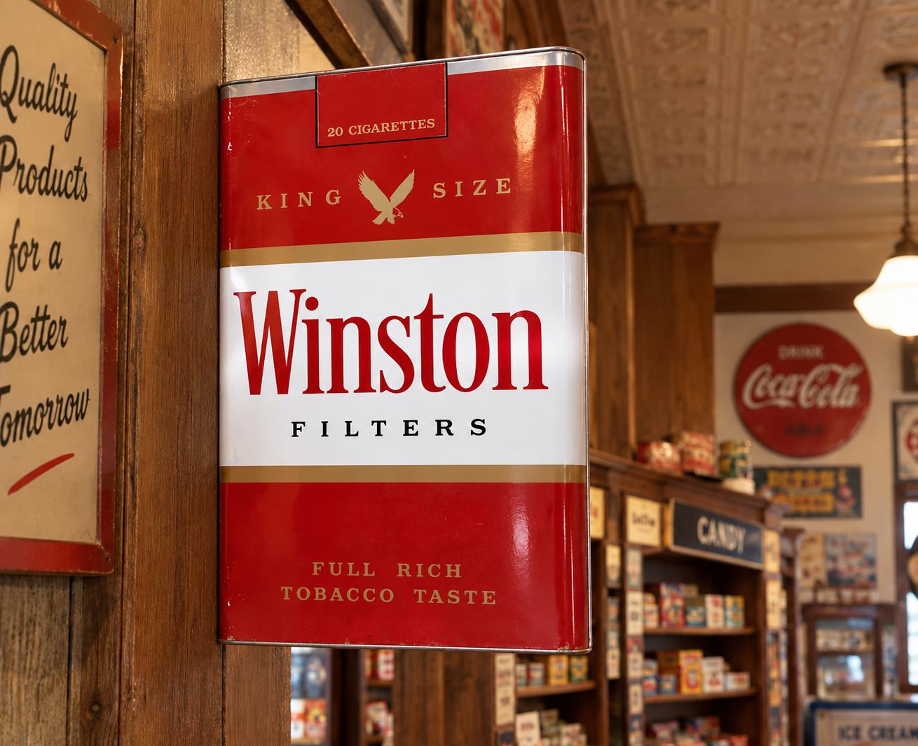 Winston Tobacco Sign - Etsy