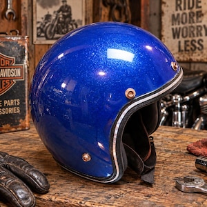 Vintage 70s Motorcycle Helmet - Etsy