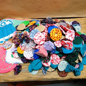 Quilt Pieces Handstitched 2&quot; Round Circles Pre-Cut Fabric / Fast Safe Free Shipping