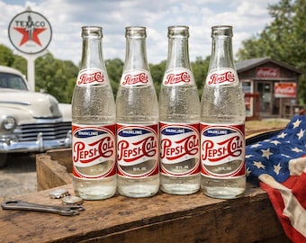 All 4) 40s Pepsi Bottles, 3) 12oz & 1) 8oz