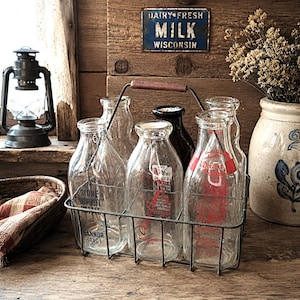 Vintage 6 Milk Bottle Carrier - Etsy