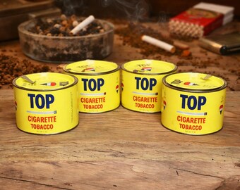 8 Vintage TOP Tobacco Tins - Collectible Empty Tins
