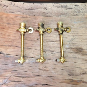 All 3 Antique Gas Light Arm / Brass Victorian / Decorative Gas Light  / Fast Safe Free Shipping