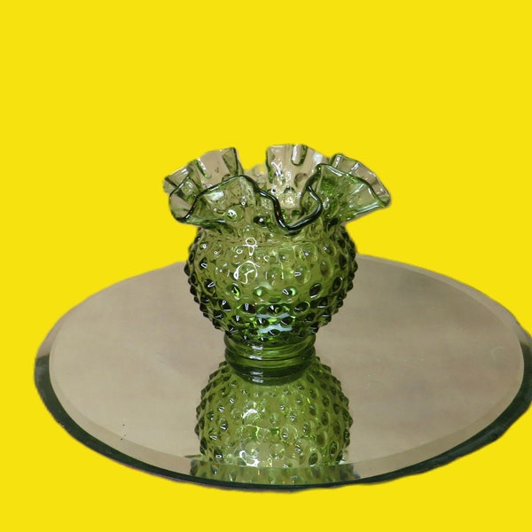 Fenton Hobnail Vase /Colonial Green / Fast Safe Free Shipping