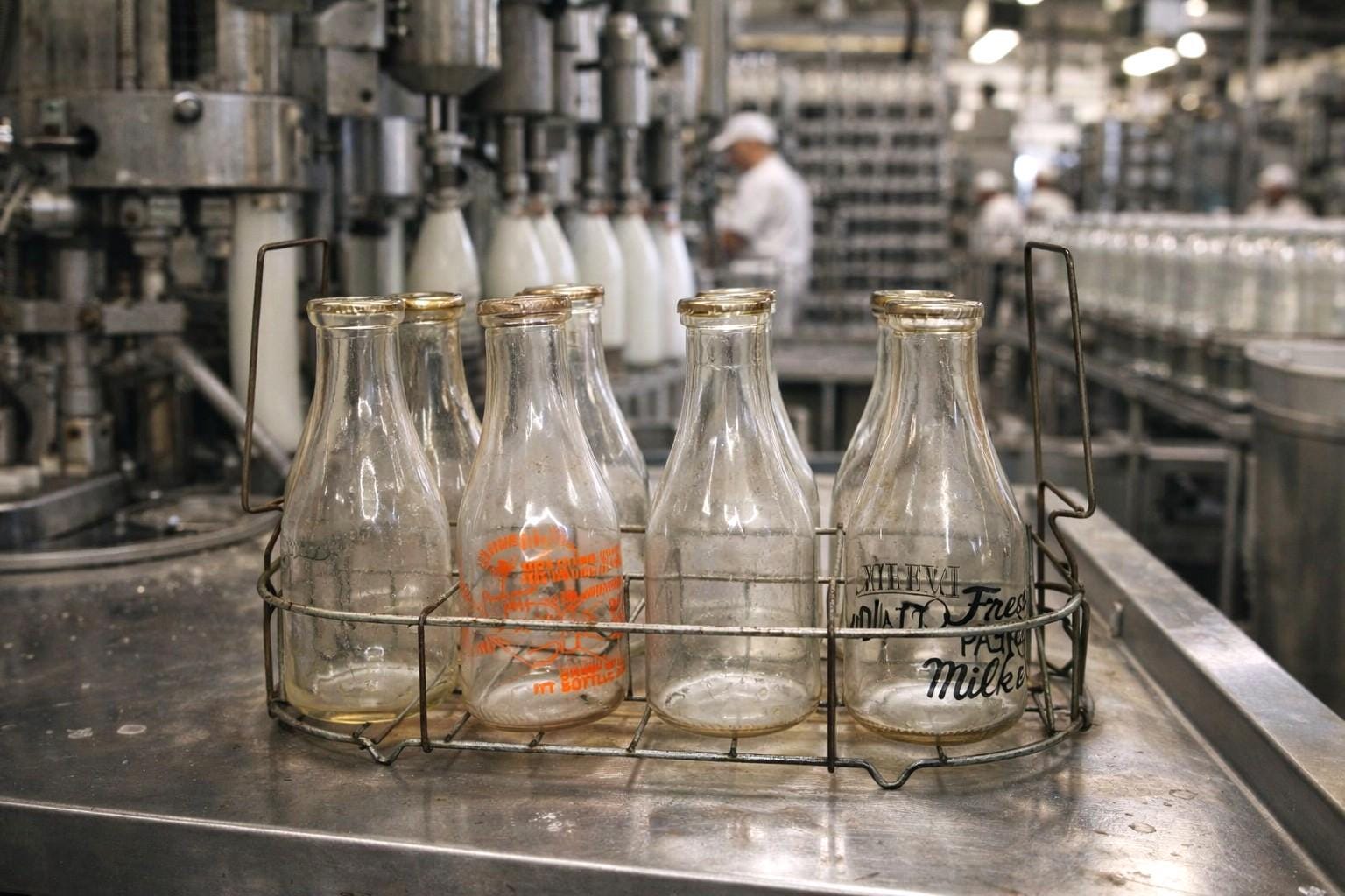 Vintage Milkman Carrier With 8 Quart Bottles - Etsy