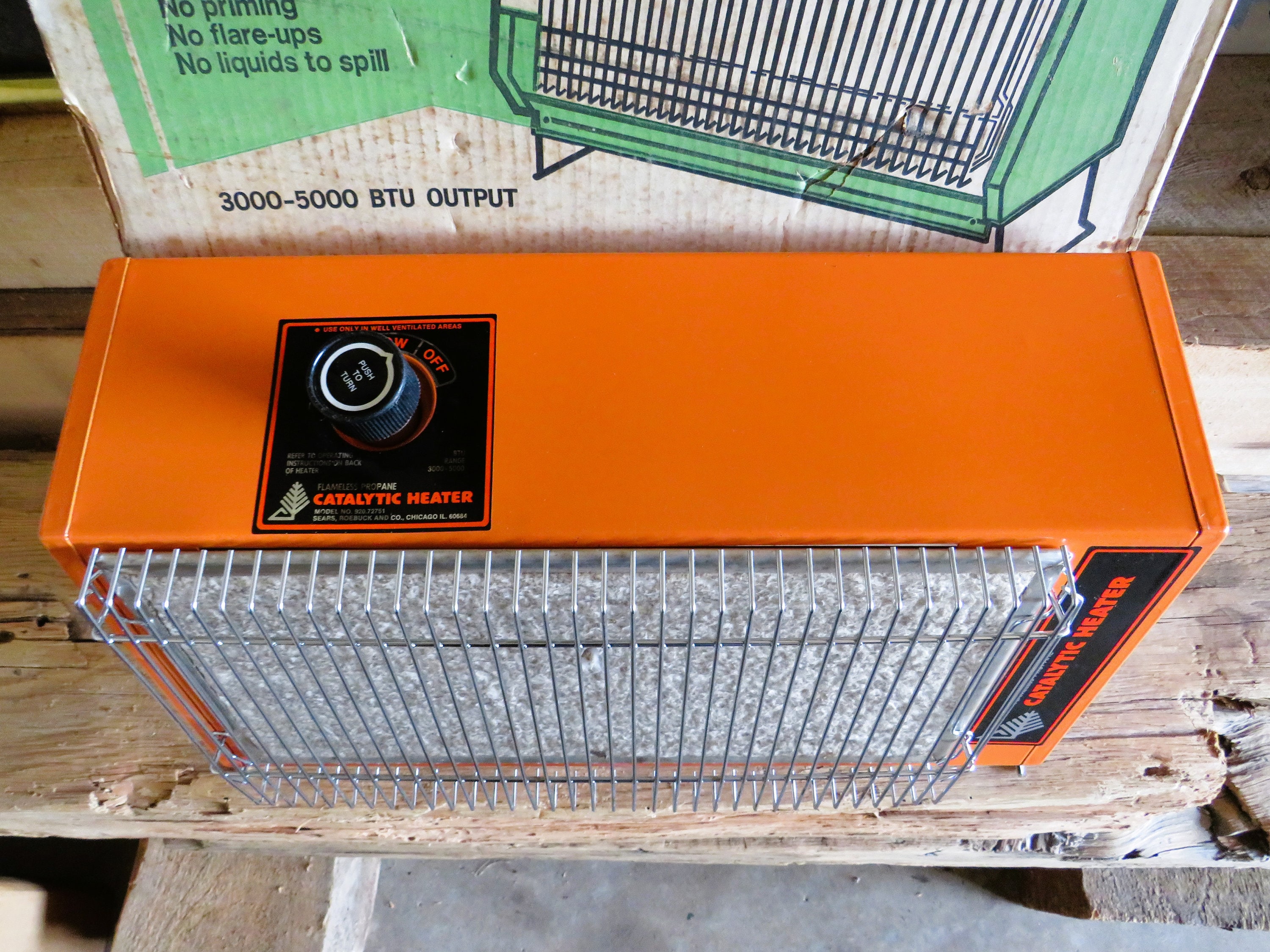 Vintage Catalytic Heater / Sears Adjustable Propane Flameless Etsy