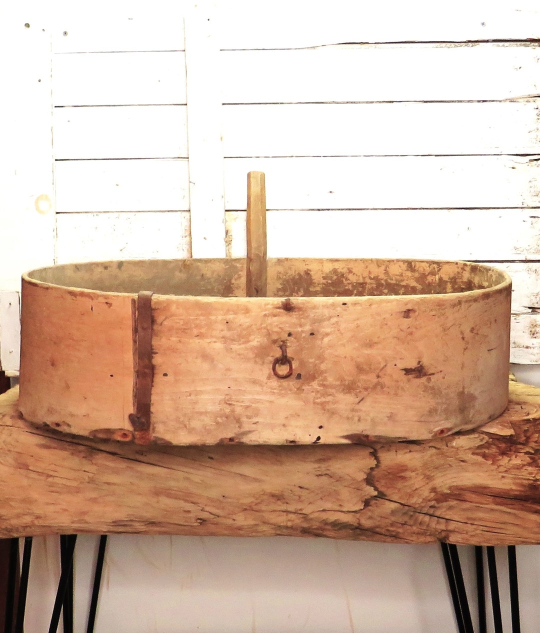 Antique Harvest Basket / Primitive Blueberry Wisconsin Harvest Etsy