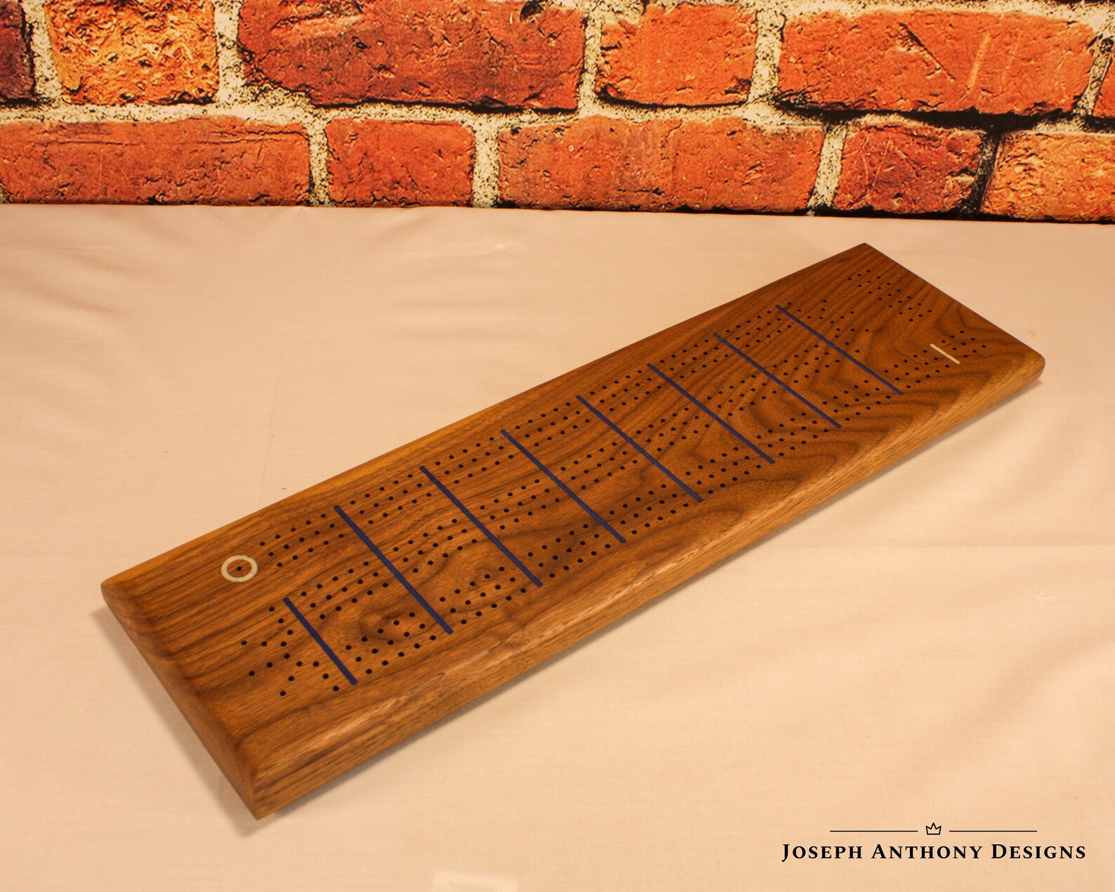 Hardwood Cribbage Board Handmade Cribbage Board With Metal Etsy