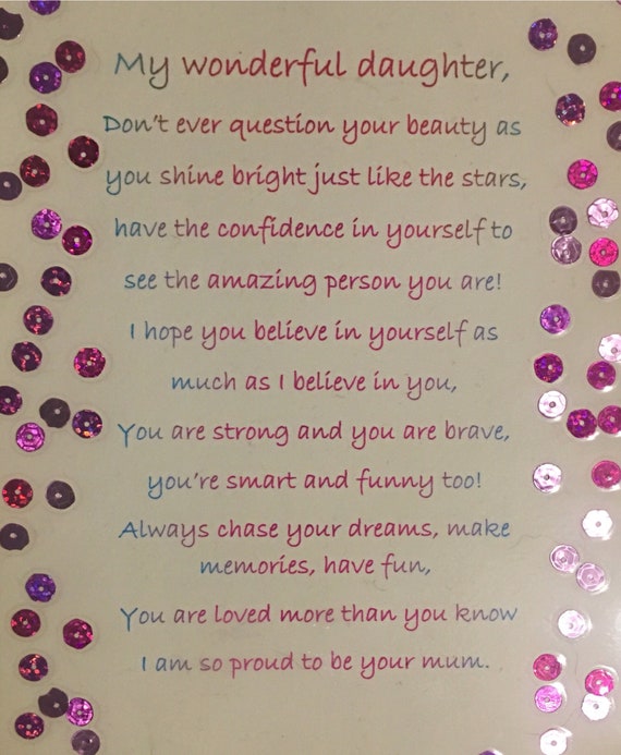 My Daughter Poem Print Etsy My Daughter Poem Print Etsy