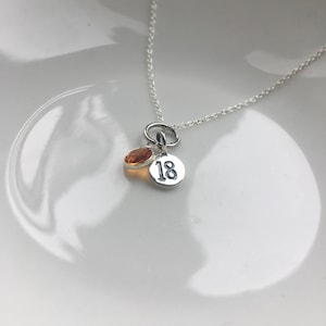 Happy 18th Birthday. Sterling silver necklace for 18th or 21st birthday