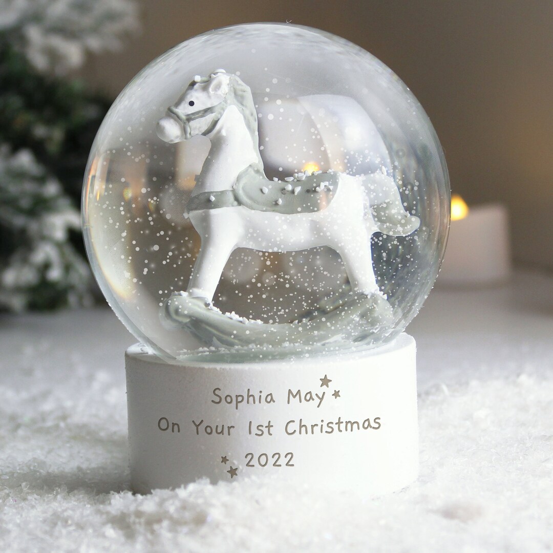 Personalised Christmas Snow Globe Etsy Australia