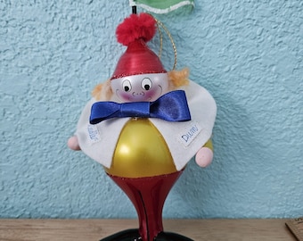 De Carlini Hand Blown Tweedle Dum Christmas Ornament