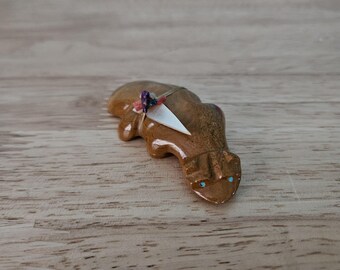 Zuni  Fetish 3" Beaver (?) Marbled