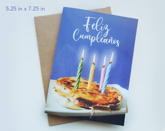 Pupusa Birthday Card: Feliz Cumpleaños Handmade Card