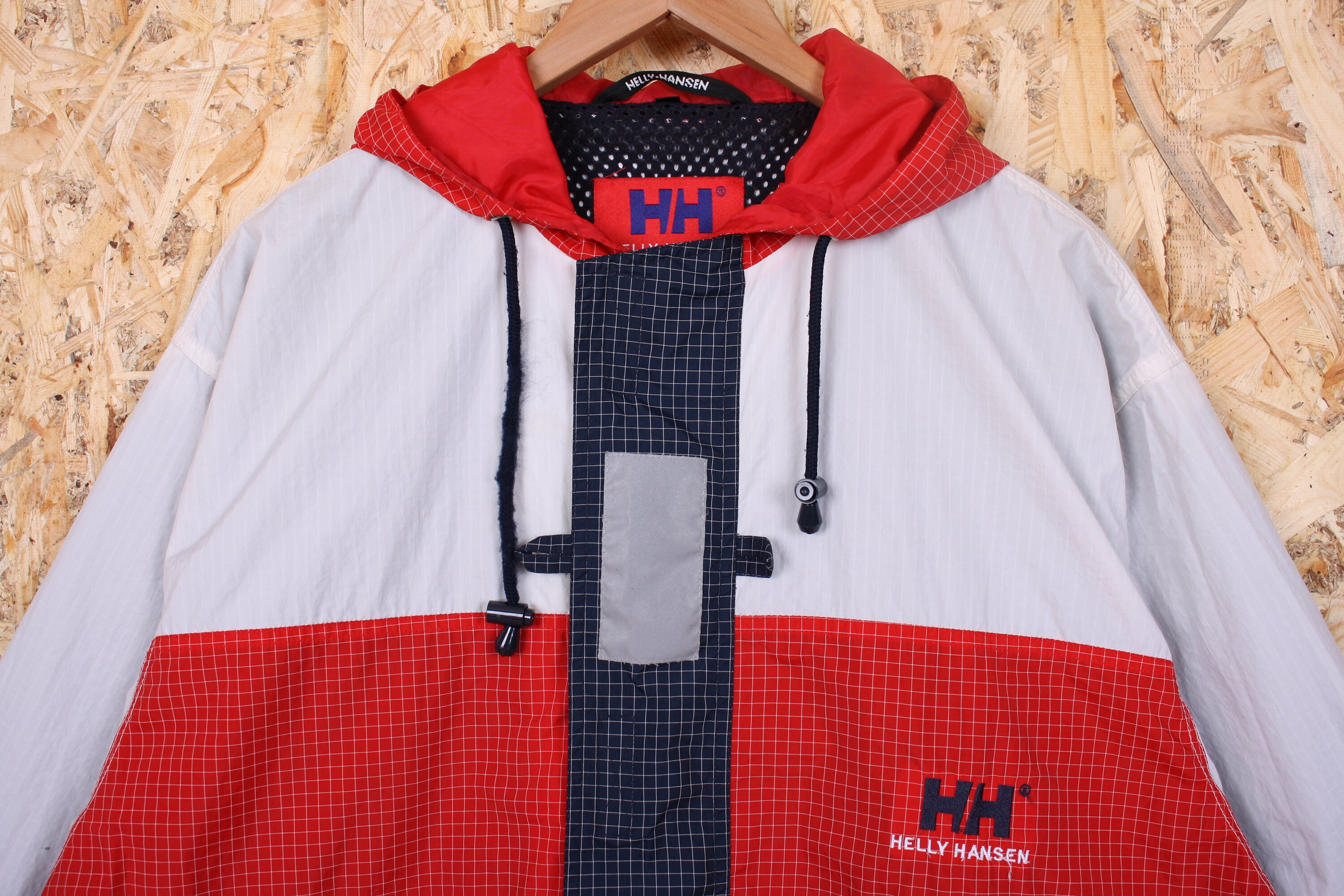 Vintage 90s Helly Hansen Jacket Windbreaker Raincoat Hooded