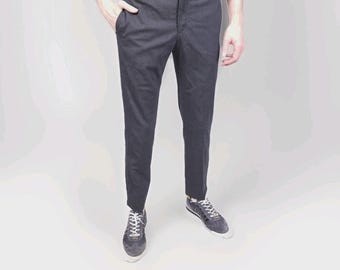 Pantalones de lana Prada con cremallera y pierna cónica para hombre, talla IT 46 S, aranceles pagados (EE. UU.)