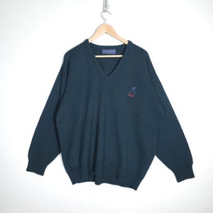 Vintage Pringle of Scotland Nick Faldo Wool Sweater V-neck size XL-XXL