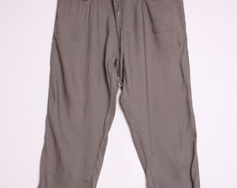 Transit Par-such Linen Pants Relaxed Tapered Croped Drawstrings size 1 /XS