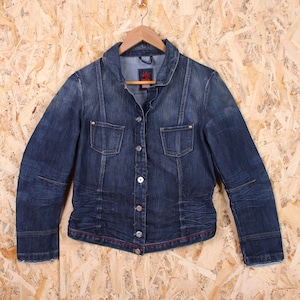 Vintage Y2K Le Jean De Marithe Francois Girbaud Denim Blazer Womens