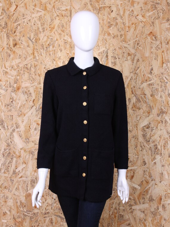 Vintage Saint James Wool Cardigan Coat Gold Tone Buttons Made in France Size M Etsy