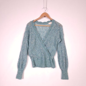 La Maille Sezane Wrap Sweater Polyamide Wool Mohair size S