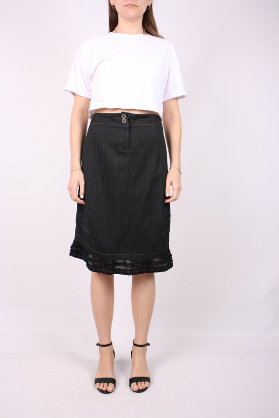 Vintage Y2K Cop Copine Straight Skirt Cinch Back … - image 1