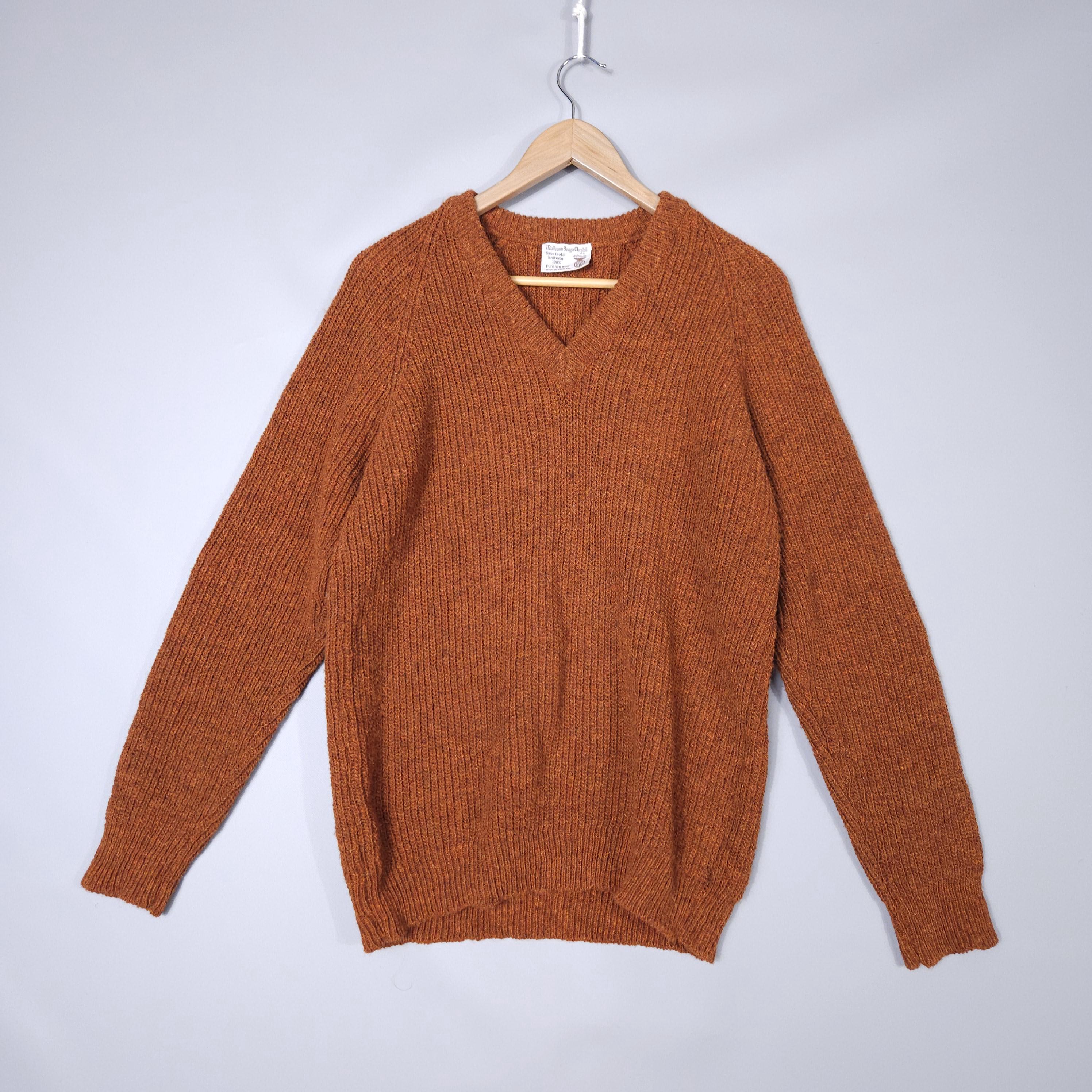 トップス BALLANTYNE 70s Cashmere Knit Sweater Ballantyne 100% Cashmere Yellow V-Neck Vintage Sweater Men's