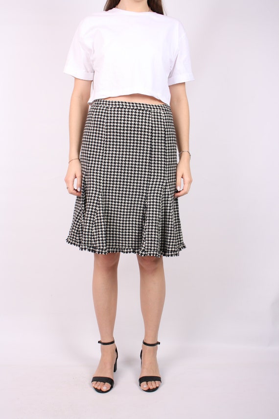 Weekend Max Mara Wool Skirt Pleated Houndstooth si