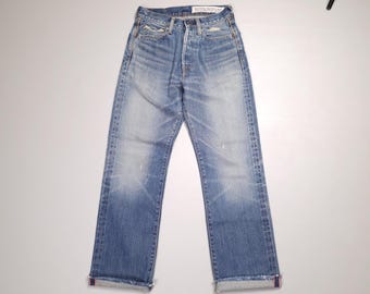 Kapital Selvedge Jeans Straight made in Japan, rozmiar na metce W28 (wymiary W26 L29)