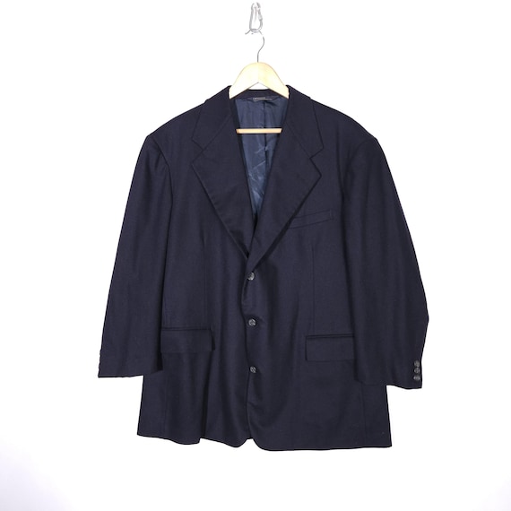 Polo Ralph Lauren, Vintage 80s Polo Ralph Lauren Wool Blazer Three Button Union made in USA size XL