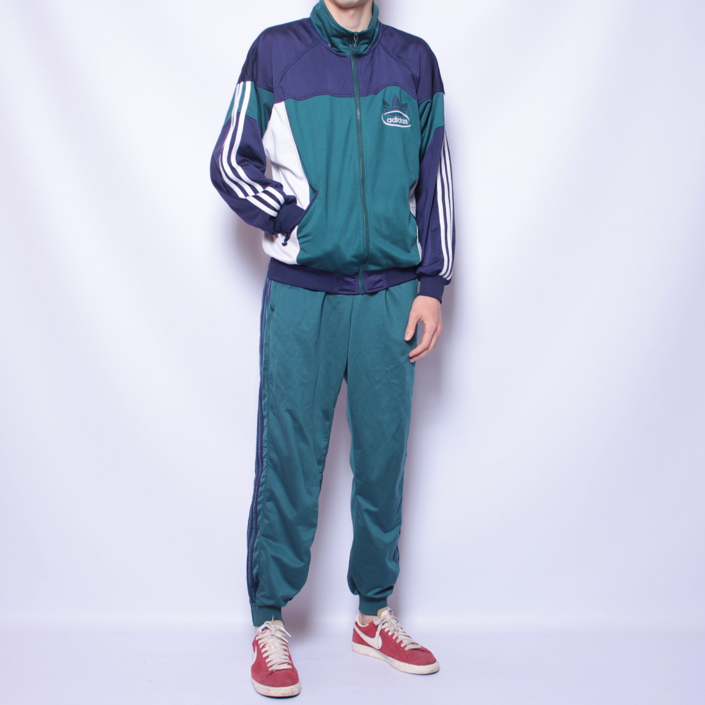 Vintage 90s Adidas Tracksuit Full Set Jacket Pants D5 F174 Etsy