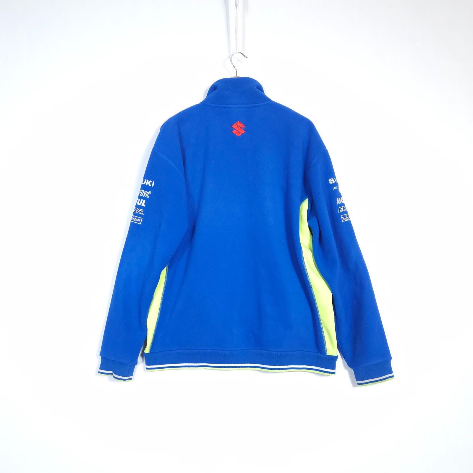 Vintage Suzuki Team Ecstar RR GSX Zip Fleece Jacket Racing Mens