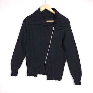 SELTENER Joop! Fuzzi Strickjacke Wolle Asymmetrisch Damen Grösse M