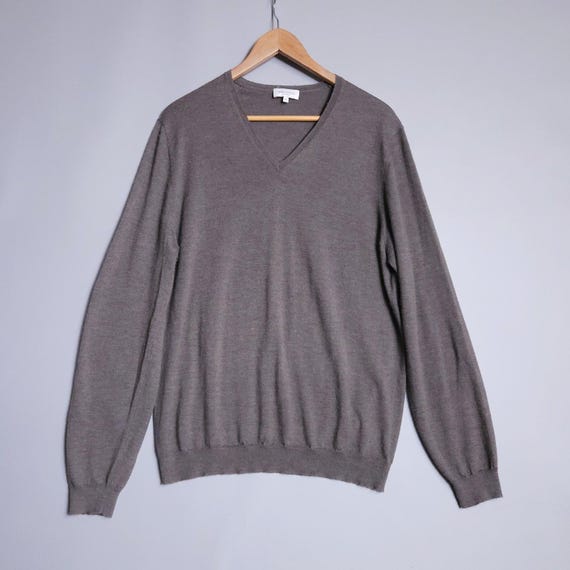 Eric Bompard 100% カシミア セーター Vネック メンズ サイズ XL