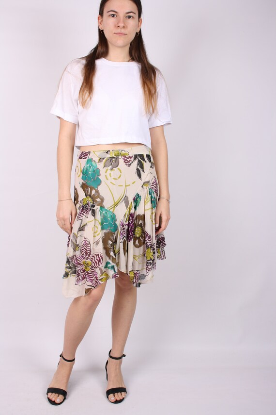 Etro Milano Silk Skirt Pleated Size 44/M - Etsy