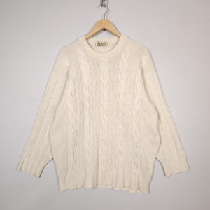 Vintage Pringle of Scotland Cashmere Sweater Cable Knit Mens size L