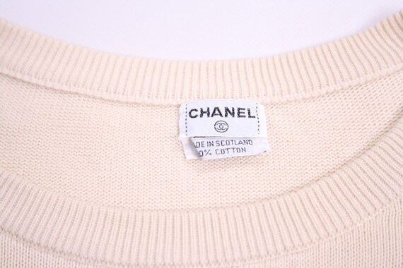 Vintage Chanel Sweater Dress Knit Cotton made in … - image 4