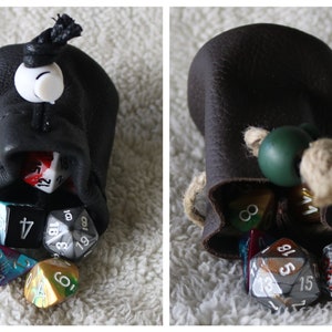 Handmade Leather Coin or Dice Pouch - Perfect for Role-Playing Games and Renaissance Faires