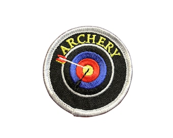 Archery Sport Bow Arrow Target Fun Embroidered Iron On Patch P-11-X