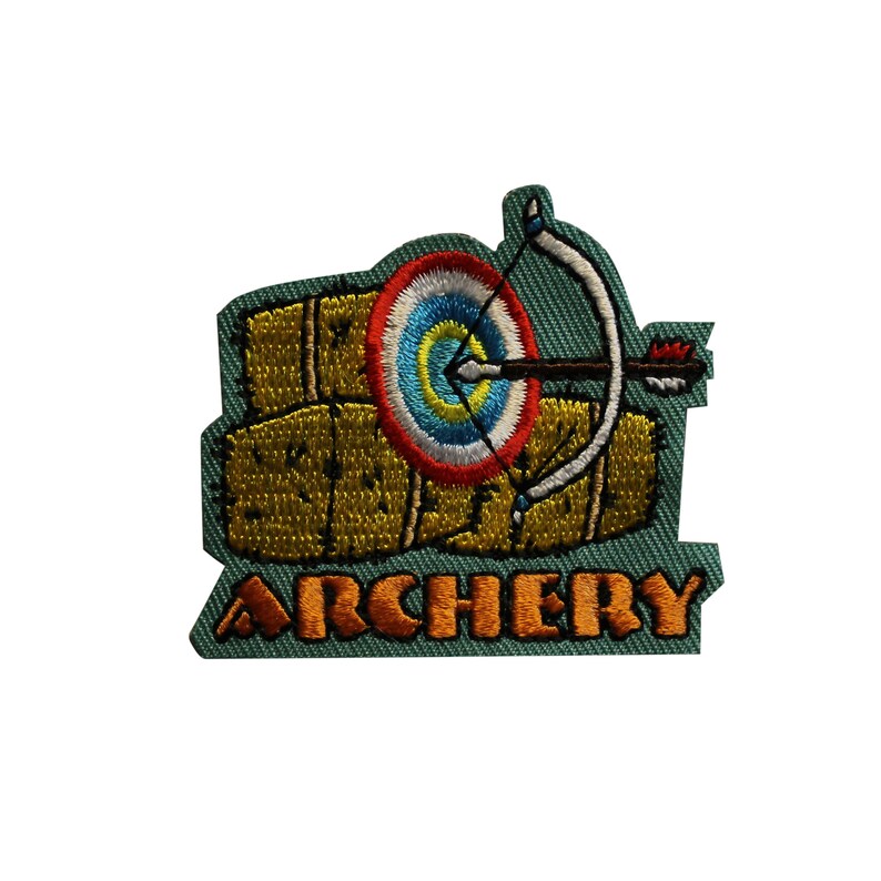 Archery Sport Bow Arrow Target Fun Embroidered Iron On Patch P-11-X