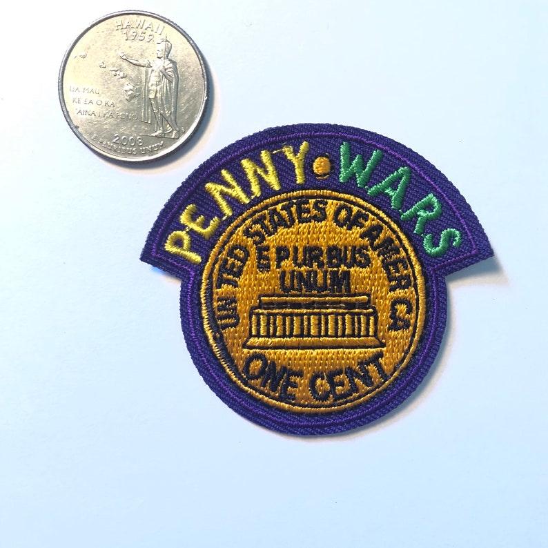 Penny Wars One Cent Fun Embroidered Iron On Patch P5-L