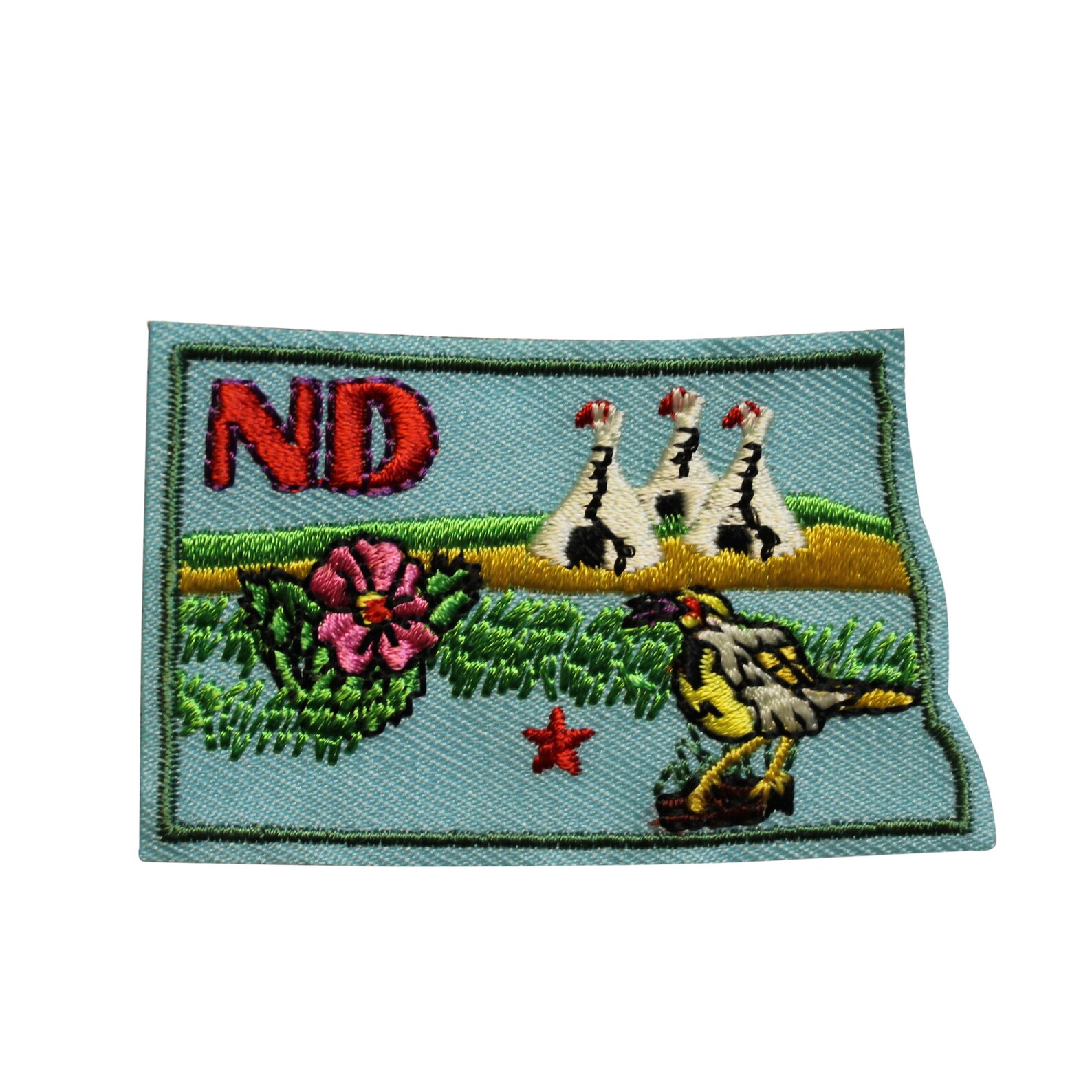 State North Dakota ND Embroidered Iron On Patch P3G Etsy