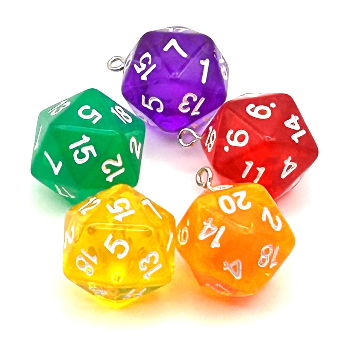 Diy D20 Dice Dnd Inspire Charm Kit Geeky Gift Tabletop Gaming Craft