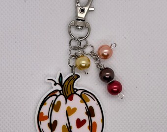 Autumn Pumpkin Charm, Fall Pumpkin Pendant, Fall Bead Charm, Handmade Pumpkin Jewelry, Halloween Charm, Autumn Craft Supplies, Pumpkin Charm