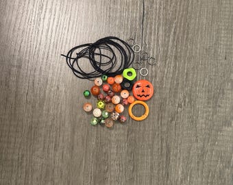 DIY Halloween bead mix keychain Clasp kit Trick or Treat Bead Mix Journal Decorations, crafts holiday crafts