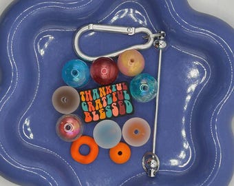 DIY thankful Blessings focal beadable Keychain Kit
