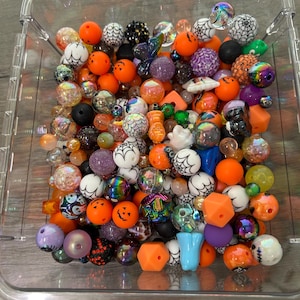 Halloween bead mix spooky DIY craft beads Assorted Beads holiday crafts kids craft