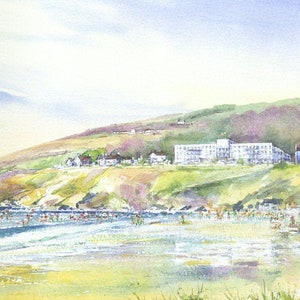 Saunton Sands, Devon -A Digital Download Print of an Original Watercolour by Richard E Bennett