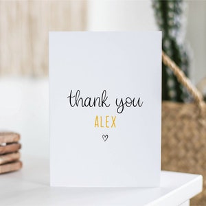 Personalisierte Dankeskarte, jeder Name, für ihn, für sie, Geschenk für den Lehrer, Ende des Jahres, Karte für die beste Freundin, Mutter, Mitarbeiter, Kollege, Tante