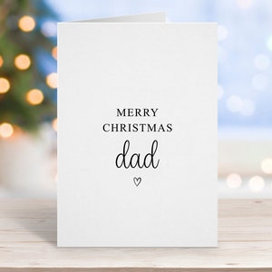 Biglietto di auguri di Natale per papà, Biglietto di auguri di Natale per papà, Regalo di Natale per papà, Biglietto carino, Da figlia, Figlio, Biglietto di auguri di Natale per papà, Biglietto minimalista